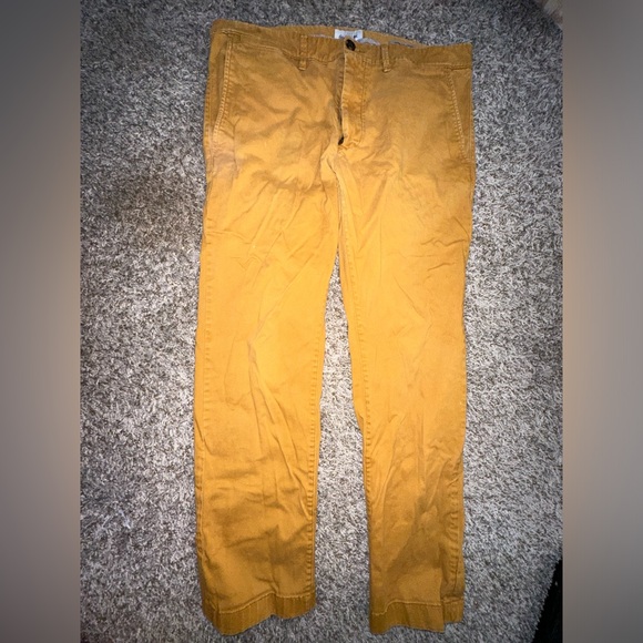 Men’s Mustard Yellow Chino Pants - Picture 1 of 3